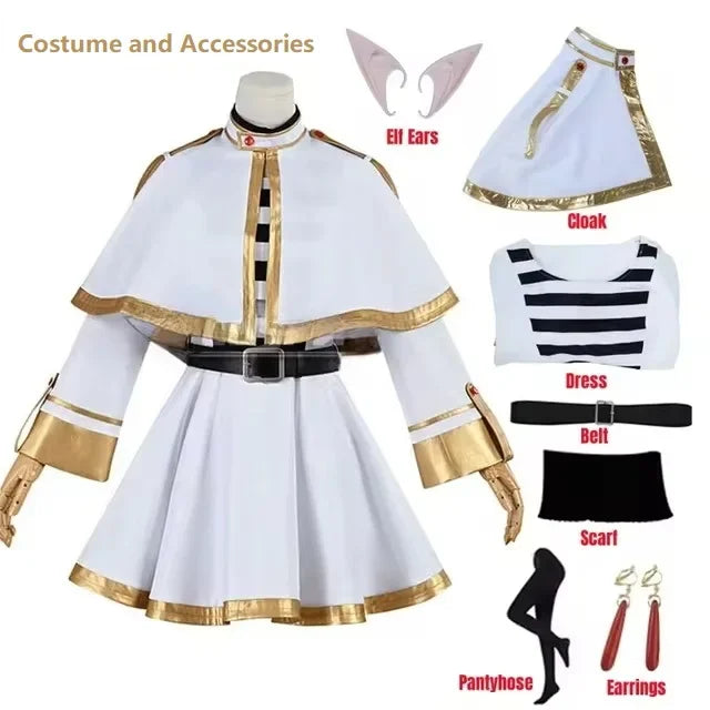 Halloween  2025 Cosplay Costume pour femme, perruque, chaussures, figurines d'anime, robe de magicien fête d'Halloween, Noël