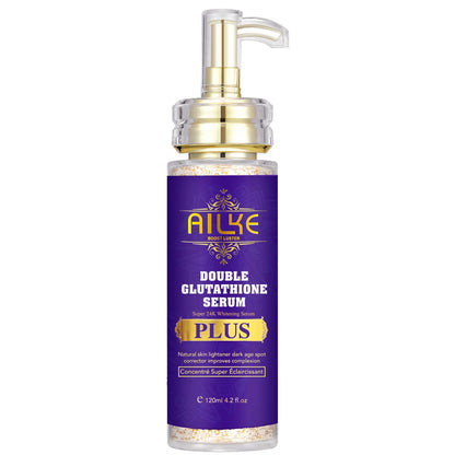 AILKE Double Glutathione Plus Moisturizing Hydrating Body & Skin Whiten Lotion, Bleaching Lotion for Women & Men With Pump