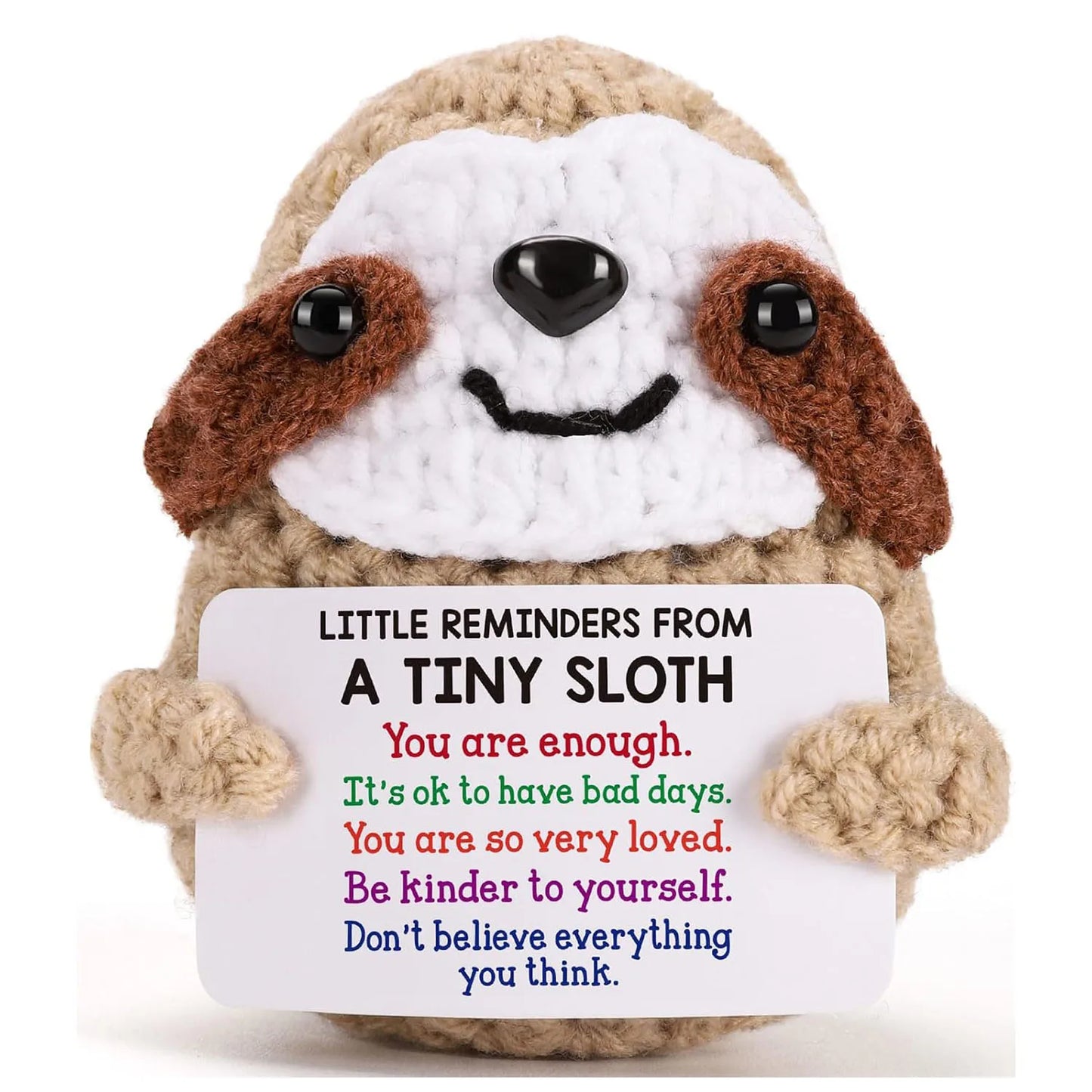 Funny Handwoven Positive Energy Coffee Cup Support Emotional Home Room Decoration Plush Knitting Doll Birthday Christmas Gift