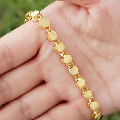 4mm Width Necklace 70CM Muslim Islamic Gold Color Necklace Middle East Arab Turkish Oman Allah Jewelry Never Faded