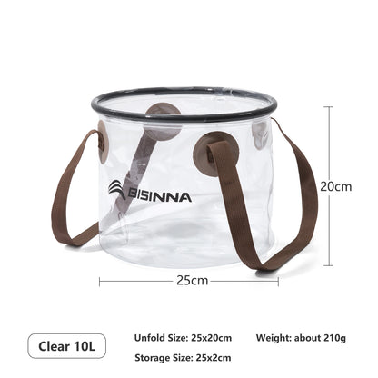 BSWolf New Folding Bucket Waterproof Water Sink Bucket Portable Outdoor Travel Foldable Basin Camping Hiking Storage Bucket