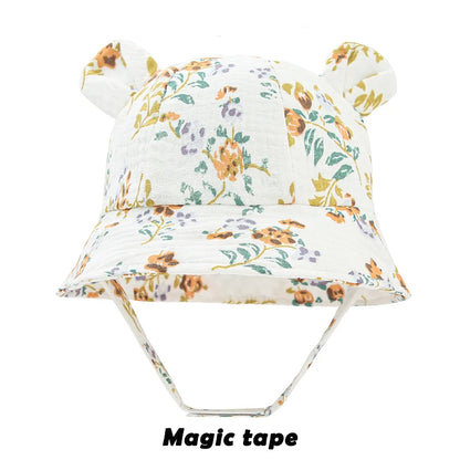 Spring Autumn Solid Color Soft Baby Bucket Hat Cotton Fisherman Hats Kids Summer Toddler Boy Girls Panama Sun Cap Children 0-12M