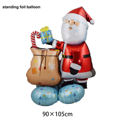 Christmas Party Decorations Christmas Party Supplies Santa Claus Snowman Christmas Tree Balloons for Festive Holiday Decors