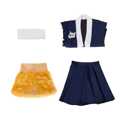 Anime Hashibira Inosuke Cosplay Halloween Costumes for Women Costumes Dress Play Clothing Uniform Vestido Suit Role