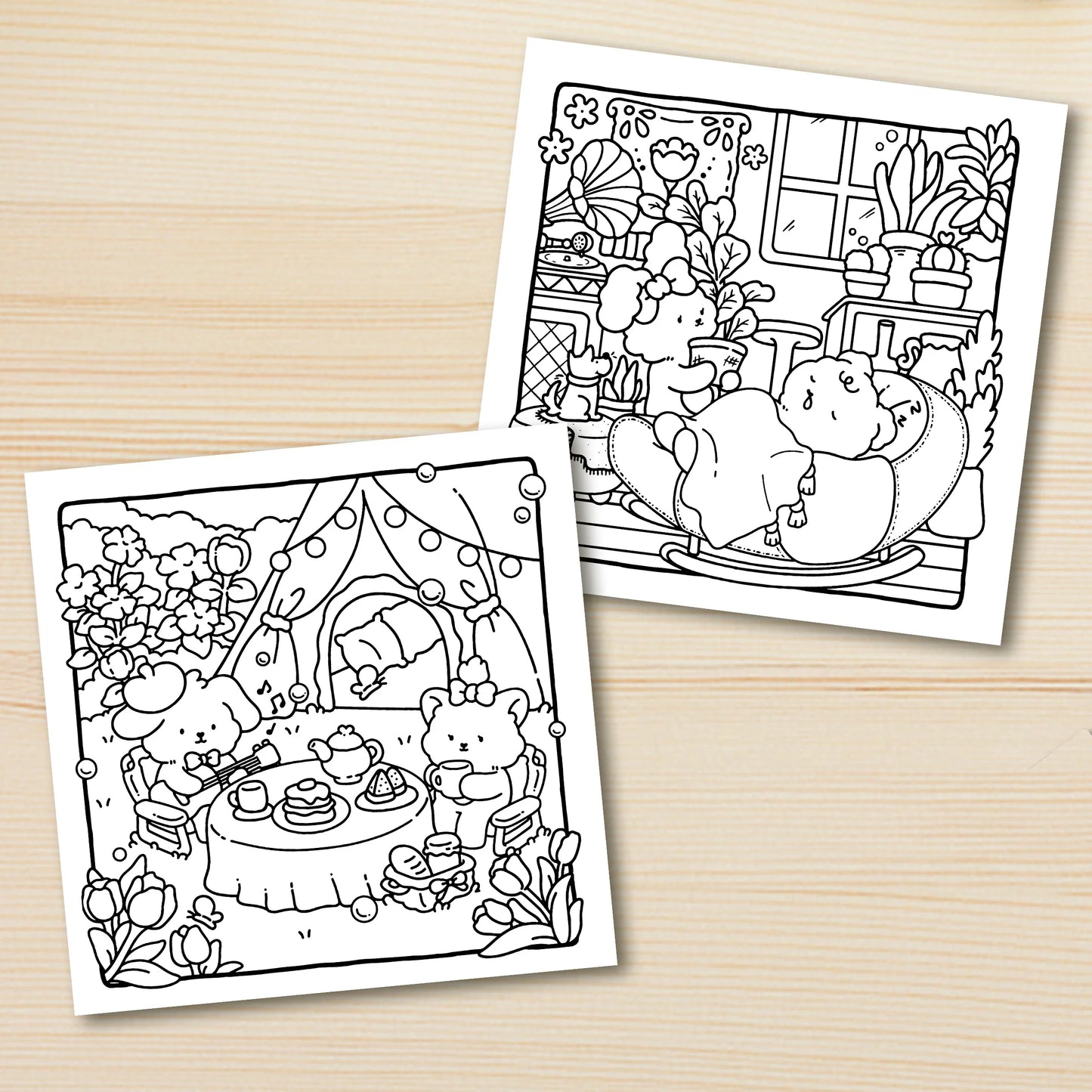 SPRING MOMENTS: Coloring Book for Adults Featuring Cute Cozy Daily Activities for Relaxation (Cozy Spaces Coloring)