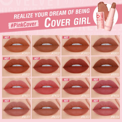 PINKFLASH Velvet Matte Lipstick High Pigment Long-lasting Lip Gloss Silky Moisturize Liquid Lip Tint Smooth Lip Cream Cosmetics