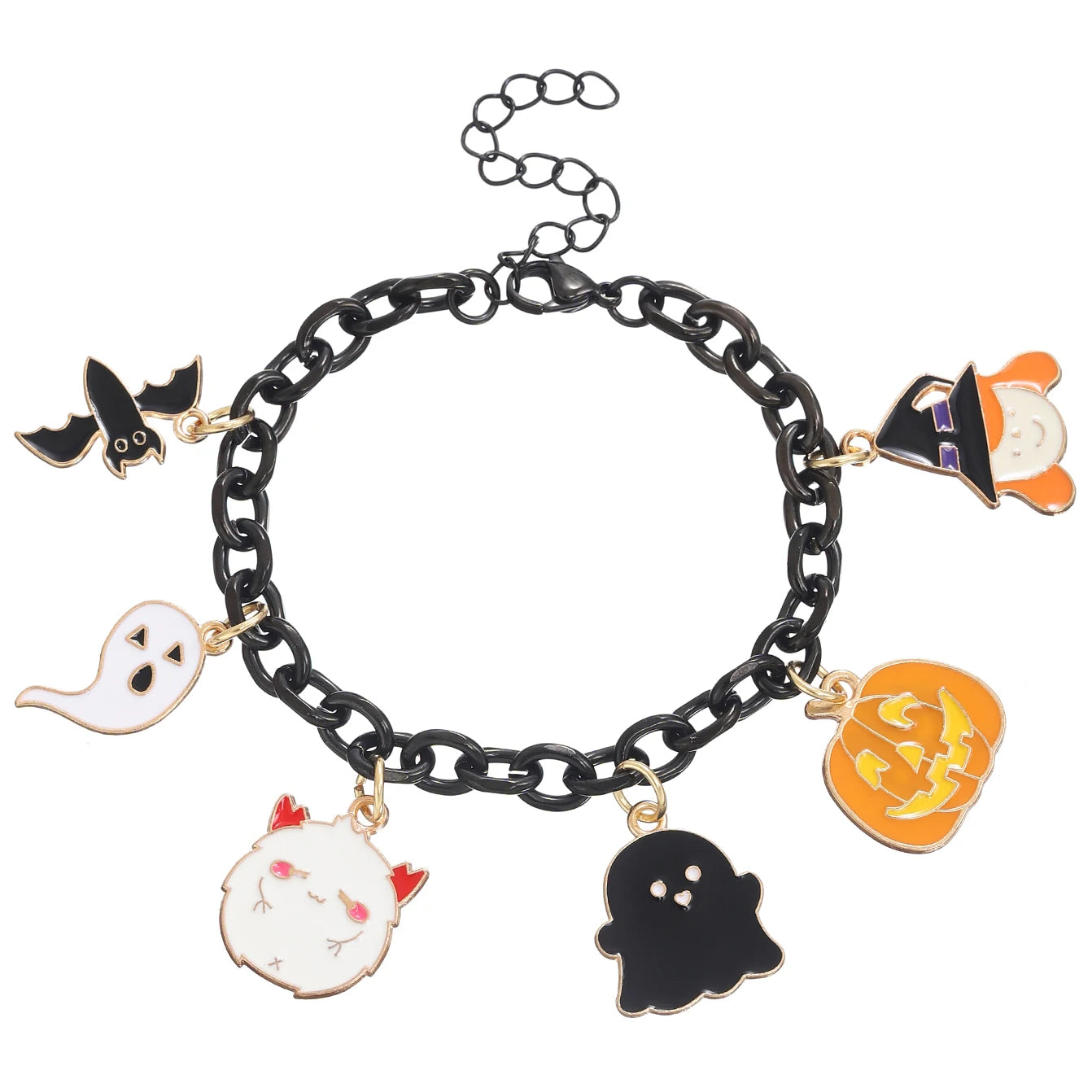 EtherealBe Halloween charm bracelet for women featuring spooky designs like ghosts and pumpkins