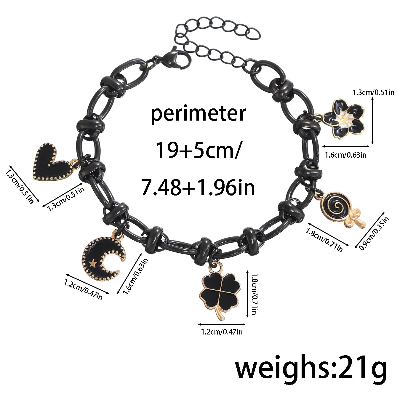 EtherealBe Halloween charm bracelet for women featuring spooky designs and adjustable length