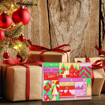 Christmas Advent Calendar  Makeup Tools Countdown Calendar Gift Boxes Lipstick Eye Shadow Cosmetics Set Party Favors for Girls