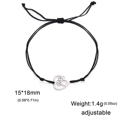 Skyrim Cute Heart shaped Cat Claw Women's Bracelet Stainless Steel Cute Pet Animal Figaro Chain Bracelet Gift Jewelry New