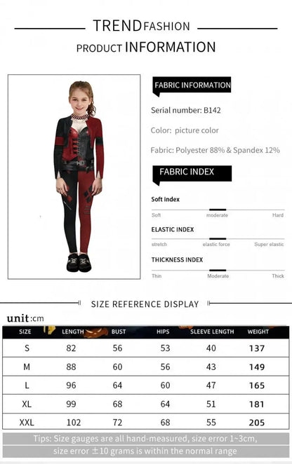 Zawaland Cosplay Costume Clown Women Printing Halloween Dress Up Matching Set Jumpsuits Carnival Party Dress Leggings Bodysuit