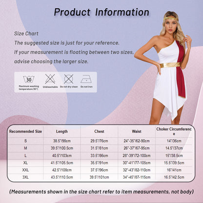 Women Ancient Roman Greek Role Play Toga Senator Caesar Costume Athenian Princess Empress Dress Robe for Halloween Cosplay Party