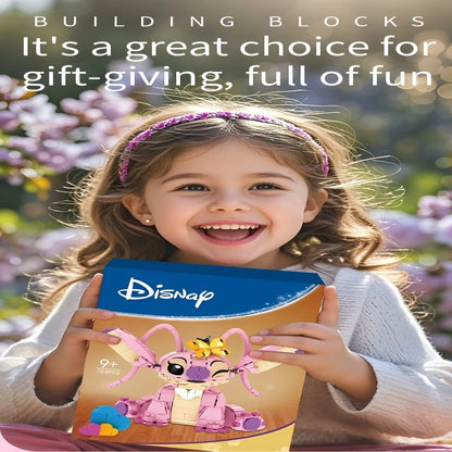 Disney Stitch Angel CP Building Blocks 2025-Large Piece Cartoon Toys Moving Ears Kids Assembly Birthday Gift for Boys Girls