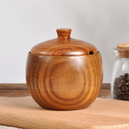Wooden Retro Kitchen Containers with Lids