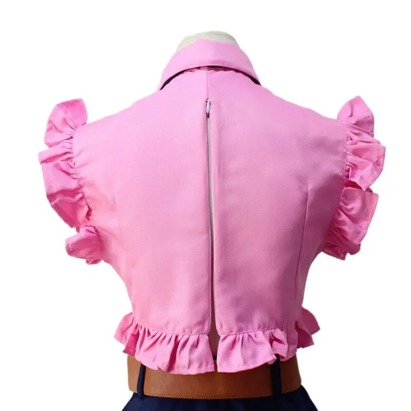 Cosplay Anime Girl Plays Original Sin Cosplay Cute Heroine Pink Shirt Short Skirt Suit Office Daily Short Skirt Comic Exhibition