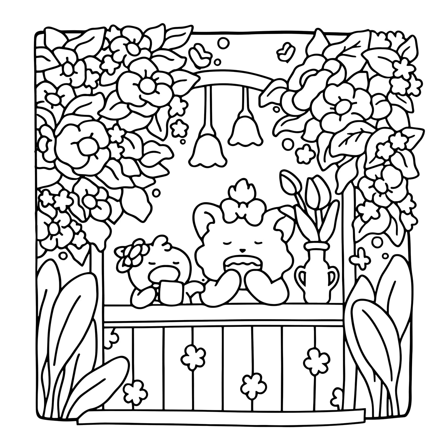 SPRING MOMENTS: Coloring Book for Adults Featuring Cute Cozy Daily Activities for Relaxation (Cozy Spaces Coloring)