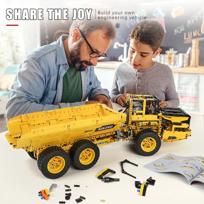 Mould King 17010 Technical Car Toys The APP&RC Motorized MOC-8002 RC Dump Truck Model Building Blocks Kids Christmas Gifts