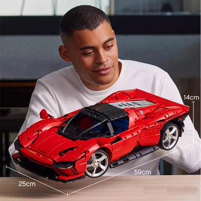 3778PCS Technical Daytona SP3 Supercar Model Building Blocks Sport Car Toys for Kids Boyfriend Birthday Gifts Compatible 42143