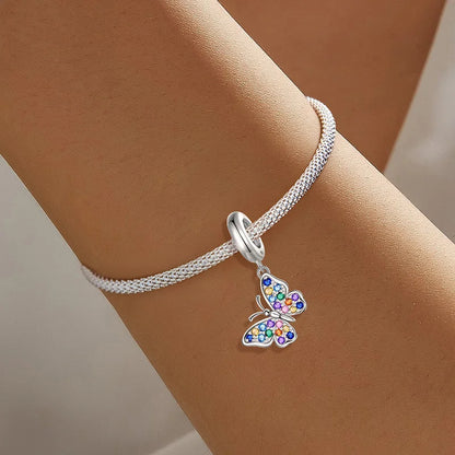 Original 925 Sterling Silver Charms Beads Glowing Luminous Bee Firefly Butterfly Pendant for Bracelet Bangle Charm DIY Jewelry