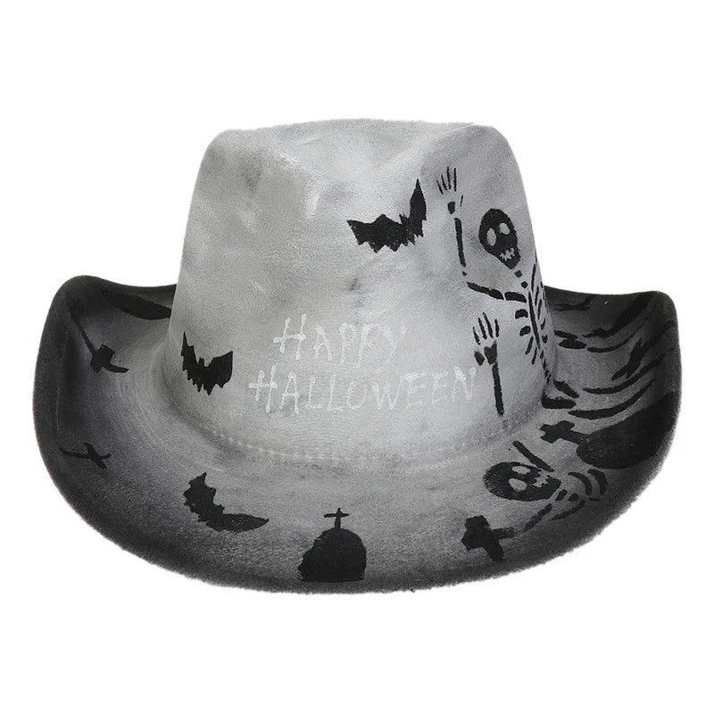 EtherealBe Halloween Cowboy Hat for Adults - Spooky Style