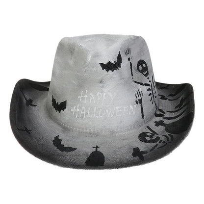 EtherealBe Halloween Cowboy Hat for Adults - Spooky Style