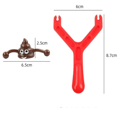 5/10 Sets Funny Poop Launcher Poop Slingshot Bullet Children's Birthday Party Christmas Gift Decompression Toys Spoof Props
