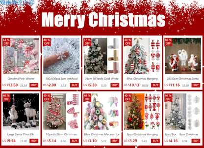 Christmas Decoration Red Christmas Candy Canes Christmas Tree Hanging Pendants Xmas New Year Home Decorations Kids Toys Navidad