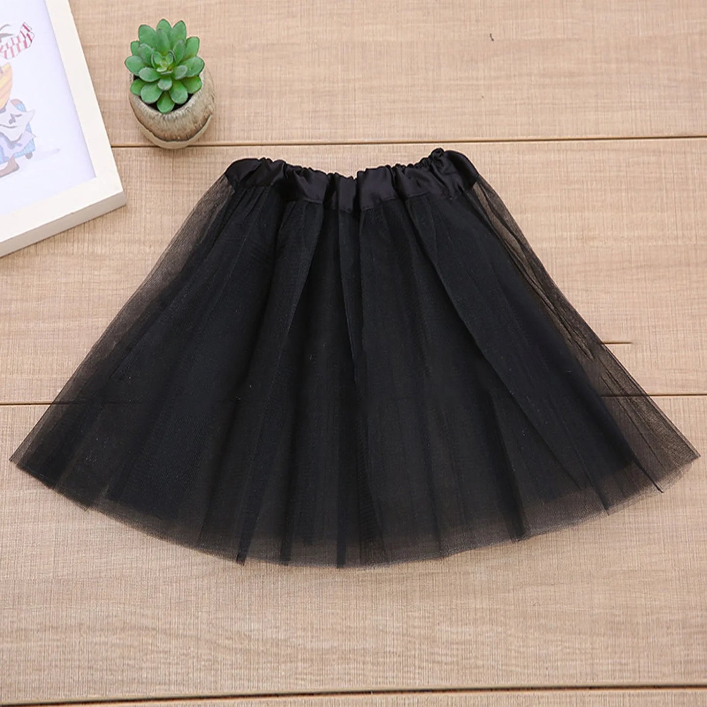 Fashion Kids Mesh Princess Solid Color Dance Ballet Tutu Faldas