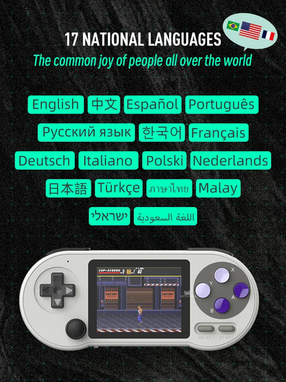 DATA FROG SF2000 Portable Handheld Game Console 3 inch Retro Game Consoles Built-in 6000 Games Classic Mini Video Games for Kids