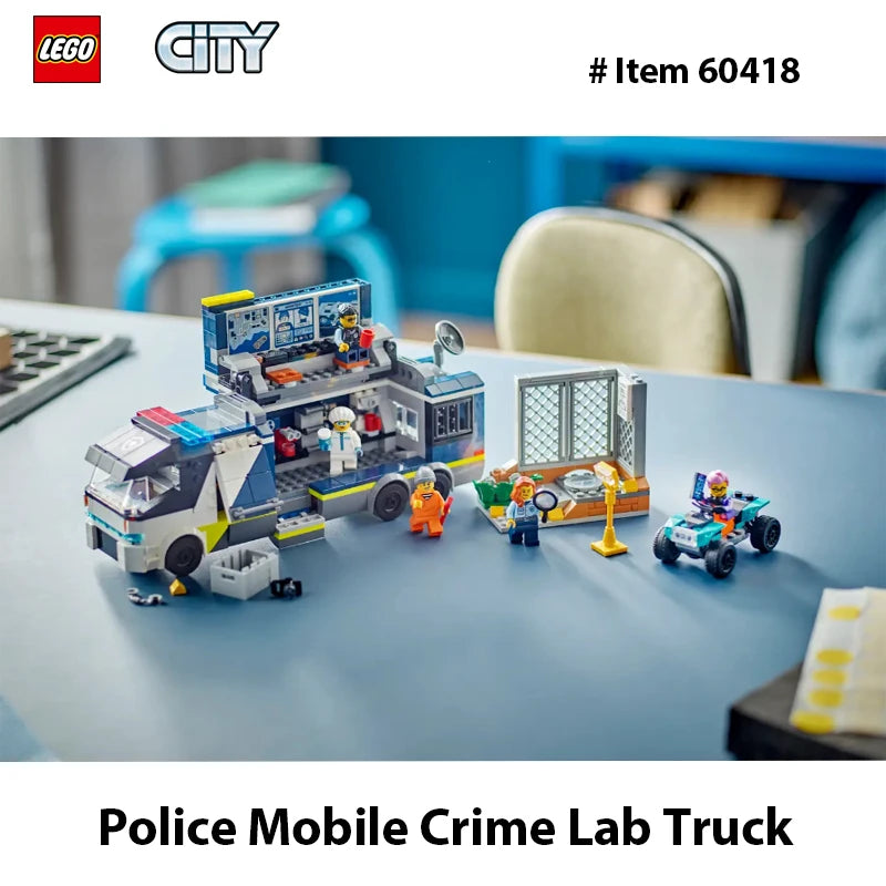 LEGO 60418 City Police Mobile Crime Lab Truck Toy, Pretend Play Police Toy,  Police Truck Toy for Kids Ages 7 Plus