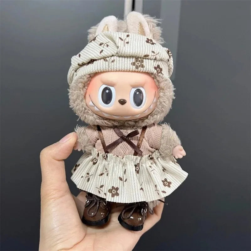 2025 New Labubu 17cm Doll Clothes Outfit Accessories for Korea Kpop Exo Labubu V1 V2 Idol Handsome Clothing Cool Gift