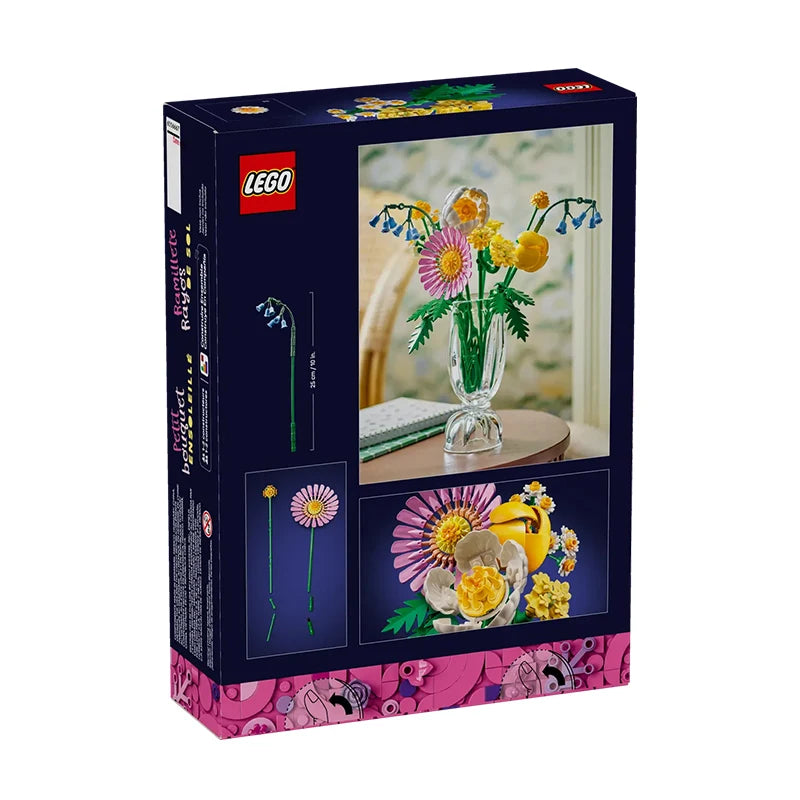 Lego blocks, romantic bouquets, DIY peony eternal flowers, MOC block toys, decorating girls' Valentine's Day gifts