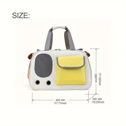 Portable Pet Carrier - Ventilated, Foldable, Space Capsule Design, Single-Shoulder Bag for Easy Travel - Perfect for Cats & Smal