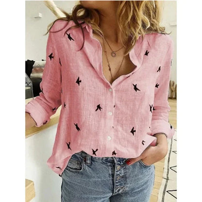 Vintage Cotton Linen Blouse Shirt Top Blusa Feminina Roupas Long Sleeve Female Casual Quality Spring Autumn Shirt Women Tops