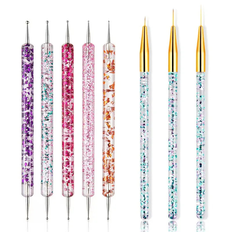 31-Piece UV Gel Nail Brush Set, UV Gel Nail Brushes, Including Dotting Brushes, Carving, Painting, and Gradient Brushes