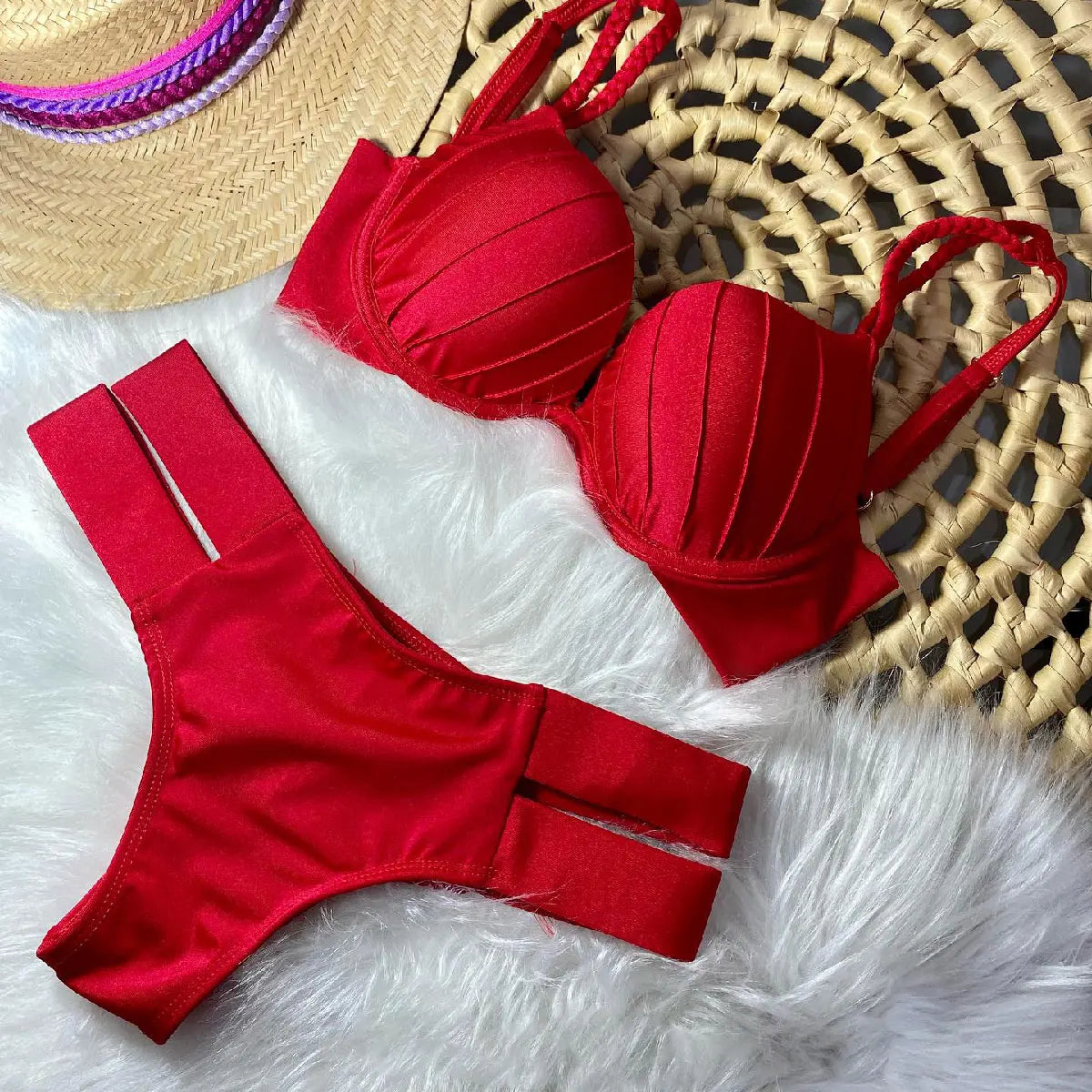 Sexy High Waist Bikini Swimsuit Brazilan Bikini Set Swimwear for Women High Leg Push Up Two Piece Bathing Suits Summer Female