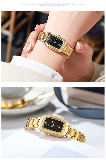 WWOOR Luxury Woman's Watch Elegant Waterproof Stainless Steel Watch for Ladies Dress Square Quartz Women's Watches Reloj mujer