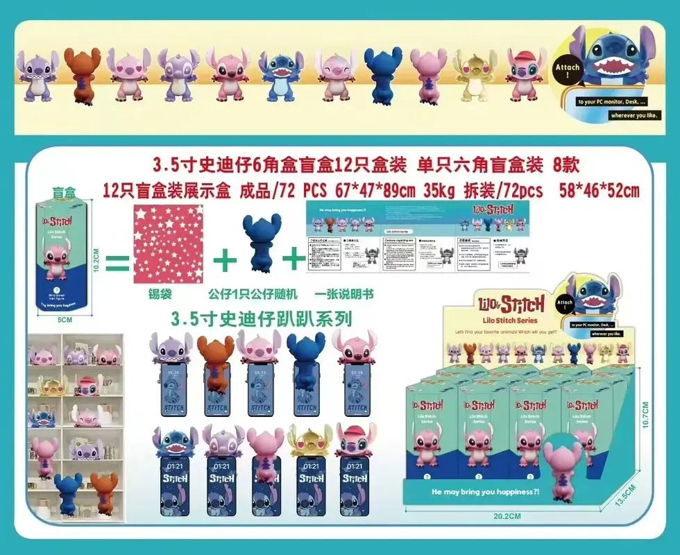 New Stitch Sonny Angel Surprise Blind Box Party Angel Mysterious Blind Box  Model Doll Kid Toy Cute Anime Figures Christmas Gift