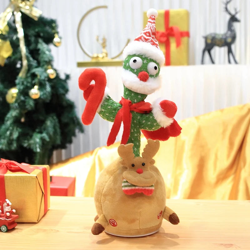 33cm Cactus Plush Toy Dancing Talking Cactus Lifelike Toy Kawaii Plush Glowing Cactus Doll Decoration Christmas Gift Collection