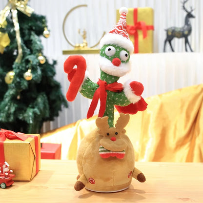 33cm Cactus Plush Toy Dancing Talking Cactus Lifelike Toy Kawaii Plush Glowing Cactus Doll Decoration Christmas Gift Collection