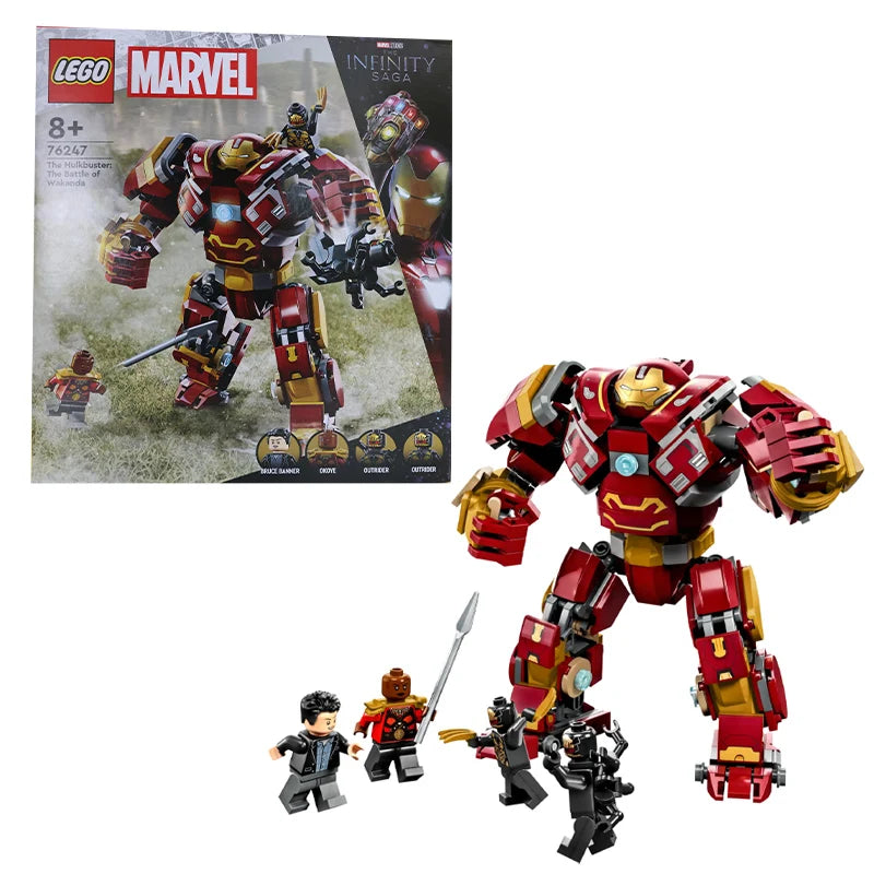 LEGO76247 Marvel The Hulkbuster: The Battle of Wakanda, Action Figure, Buildable Toy with Hulk Bruce Banner Minifigure, Avengers