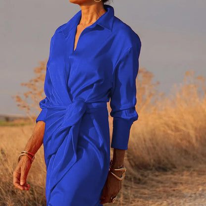 EtherealBe Elegant Long Sleeve Split Dress