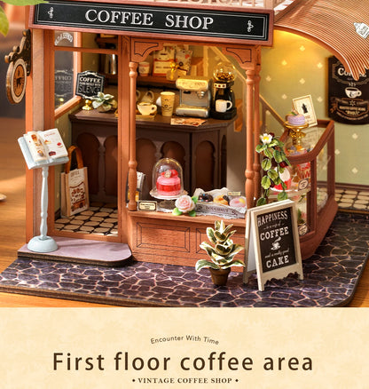 Handmade Wooden Miniature Doll House Kit 3D Puzzle Assembled Building Model Kit With LED Light DollHouses Toy For Christmas Gift