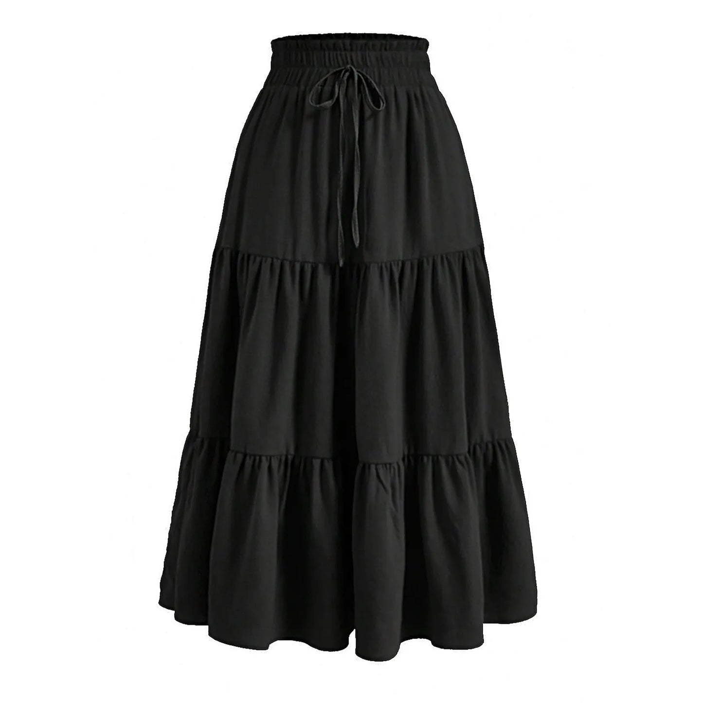 Women'S Boho Vintage Floral Print Maxi Skirt Elastic High Waist Pleated Flowy A Line Long Skirts Toddler Fall 2024 Falda Short