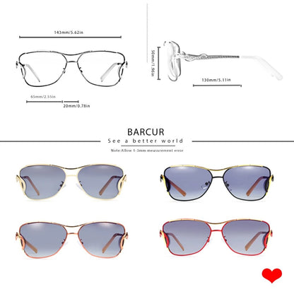 BARCUR Women's Sunglasses Oversized Shade Sun glasses Women Polarizing Glasses Gradient Lens UV400 Protection oculos lunette de