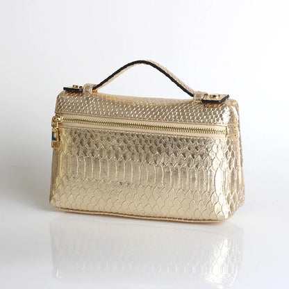 EtherealBe Luxurious Faux Crocodile Makeup Bag