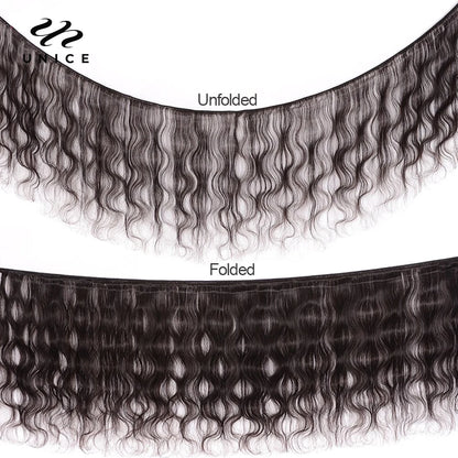 UNice Hair 30 inch Body Wave Bundles Peruvian Hair Bundles 100% Human Hair Extension Virgin Hair Weave Natural Color 1/3/4 Piece