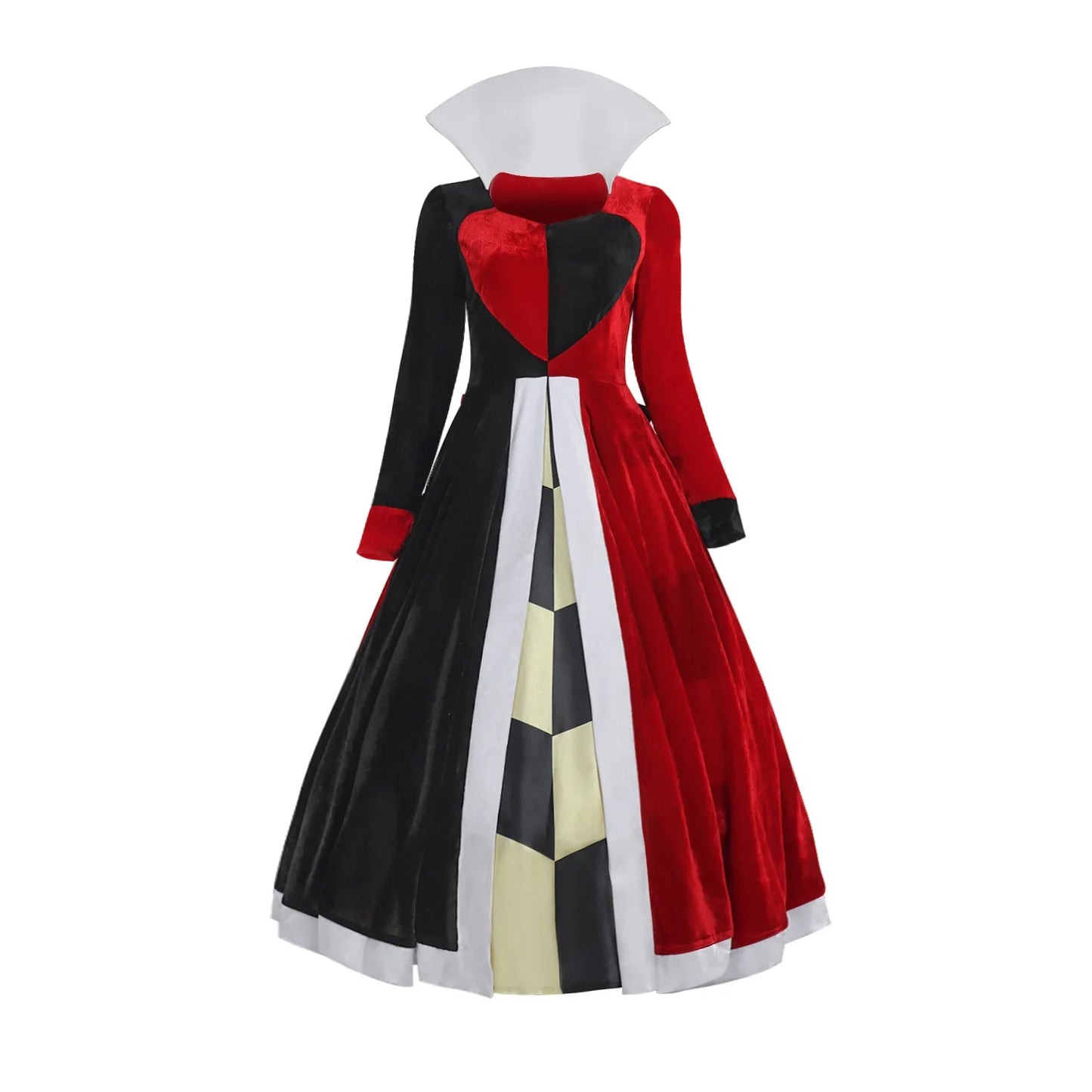 EtherealBe Alice in Wonderland Queen of Hearts costume with a dramatic red and black design