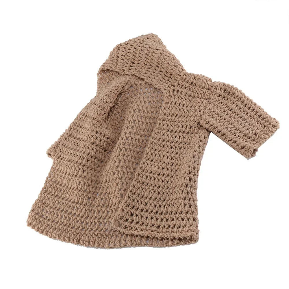EtherealBe baby yoda crochet costume set featuring a cozy beige robe for imaginative play