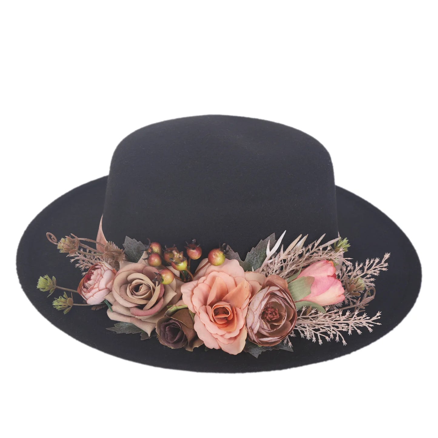 EtherealBe Basin flower fedora hat with decorative floral accents for stylish occasions